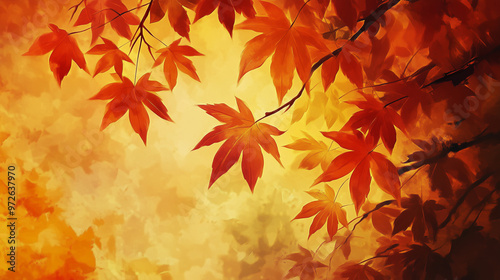 Wallpaper Mural Autumn leaves background wallpaper Torontodigital.ca