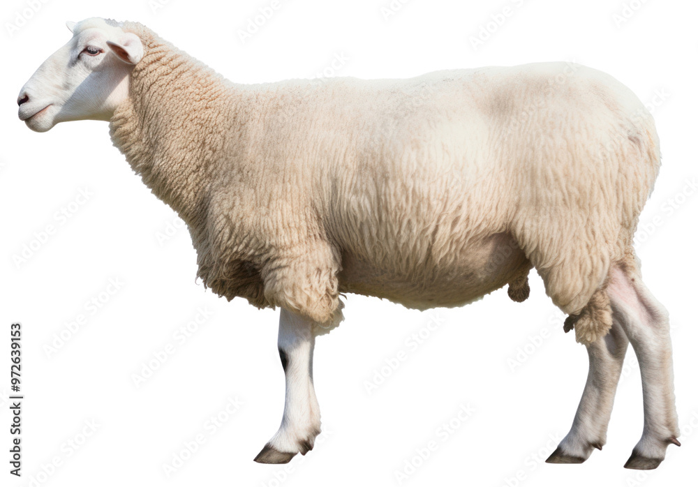 Obraz premium PNG Farm animal livestock mammal sheep.