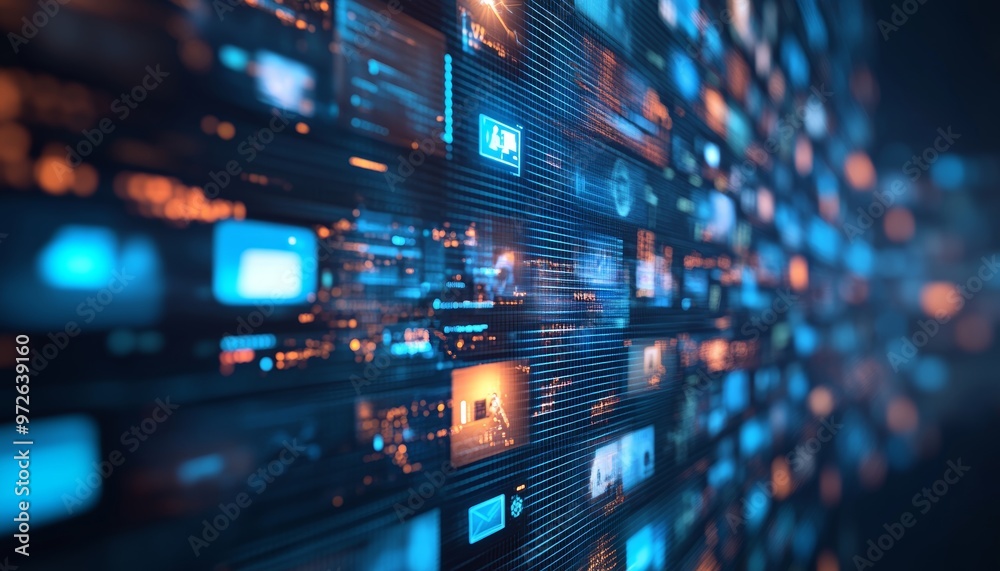 Abstract Multimedia Background, Various Channel Images, Web Streaming, Media, TV, Video Technology Abstract Multimedia Background, Various Channel Images, Web Streaming, Media, TV, Video Technology