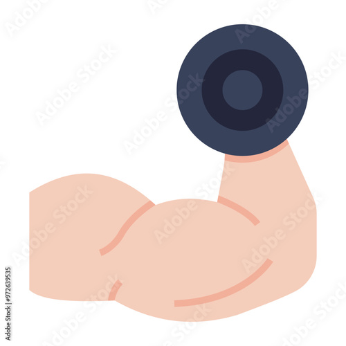 An editable design icon of bicep 