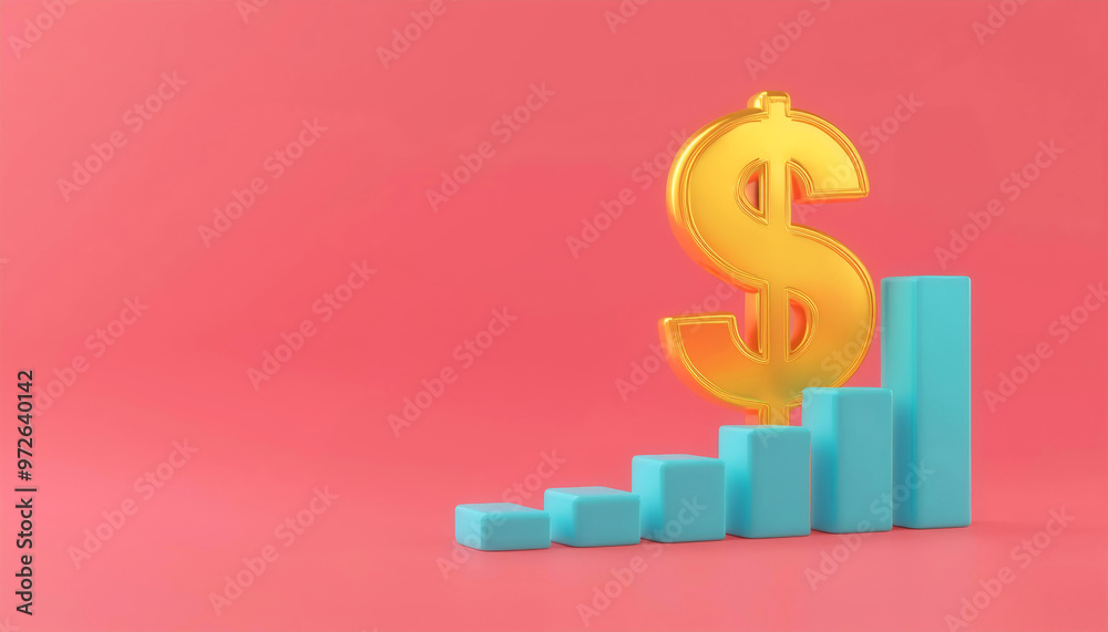 A vibrant illustration of a growing bar chart with a golden dollar sign, symbolizing financial growth and success. A vibrant illustration of a growing bar chart with a golden dollar sign, symbolizing financial growth and success.