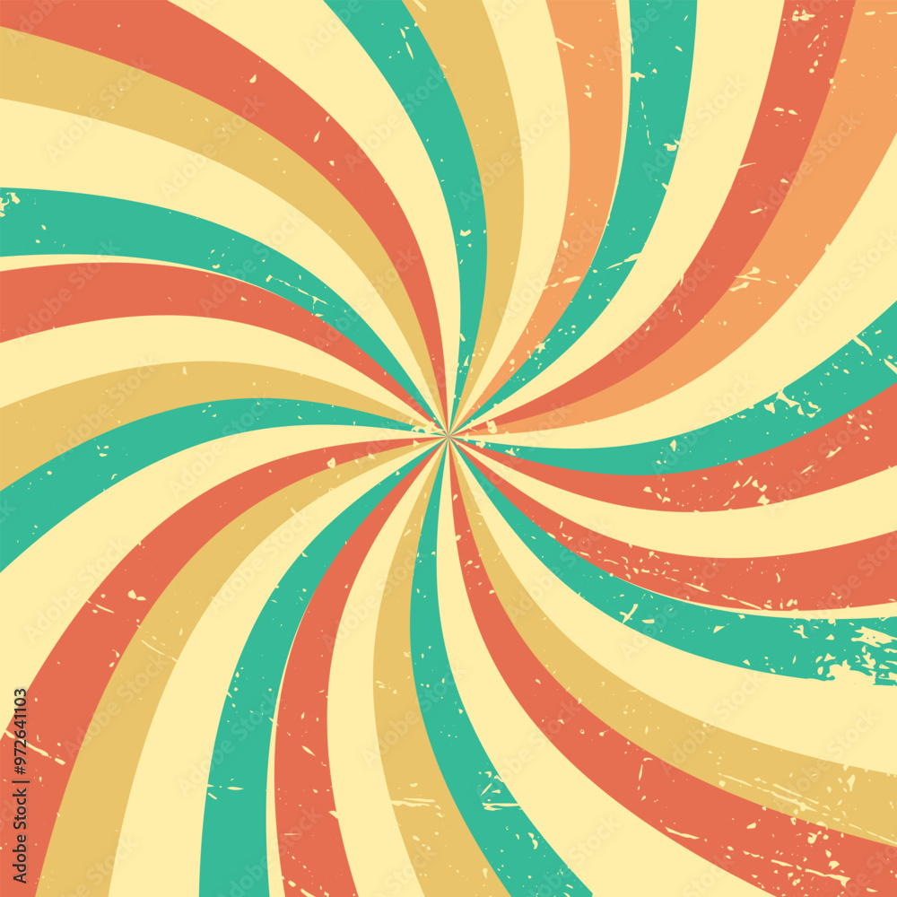 Retro abstract spiral line background vector Retro abstract spiral line background vector