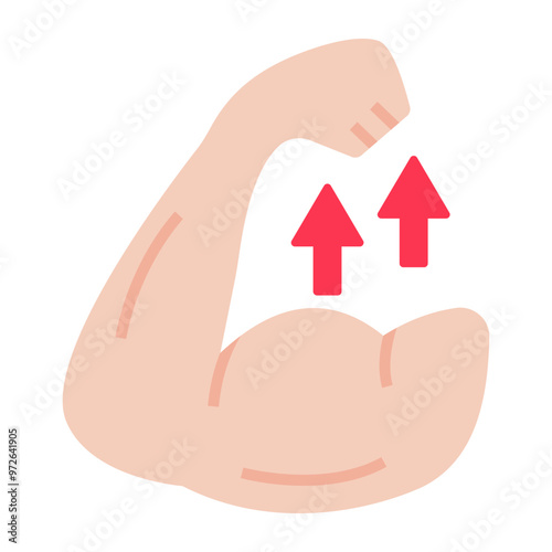An editable design icon of bicep 