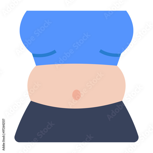 Modern design icon of fat belly 