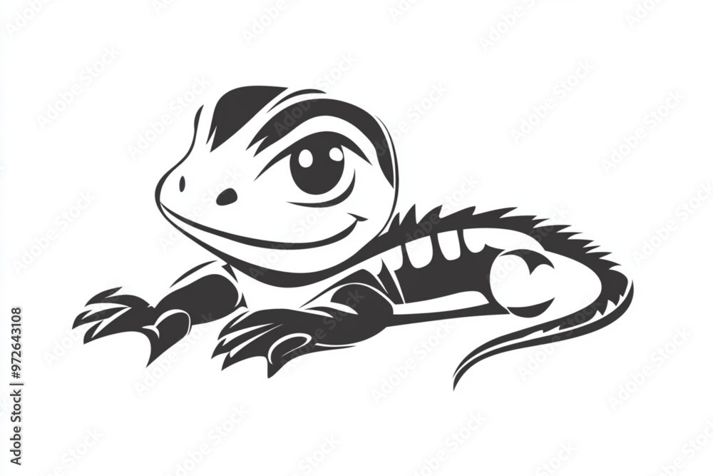 Fototapeta premium Crocodile simple vector logo isolated on white background 