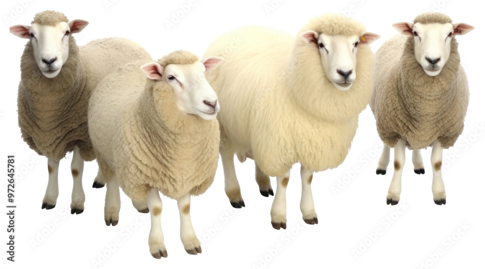 Fototapeta premium PNG Flock of Sheep sheep livestock animal.