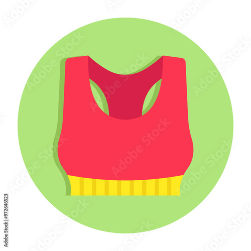 Sports bra icon of ladies undergarment