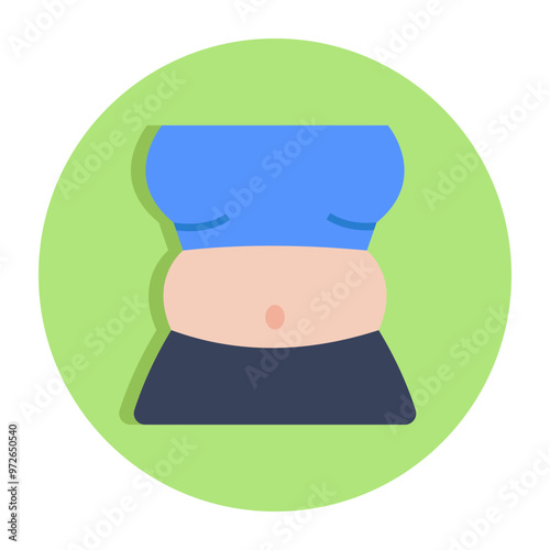 Modern design icon of fat belly 