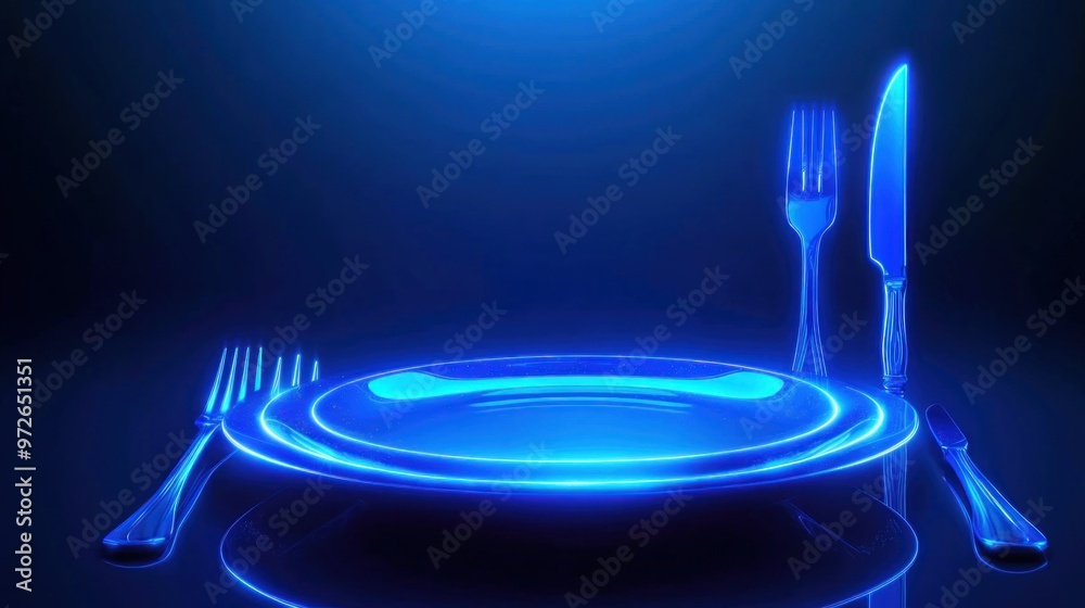 Fototapeta premium Glowing Table Setting