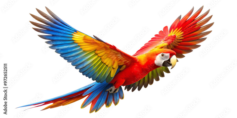 Colorful flying parrot PNG Colorful flying parrot PNG