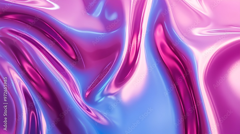 an abstract design featuring a smooth, flowing pattern with a glossy, almost liquid-like texture. The colors are predominantly pink and blue, blending together in a way that creates a sense of movemen an abstract design featuring a smooth, flowing pattern with a glossy, almost liquid-like texture. The colors are predominantly pink and blue, blending together in a way that creates a sense of movemen