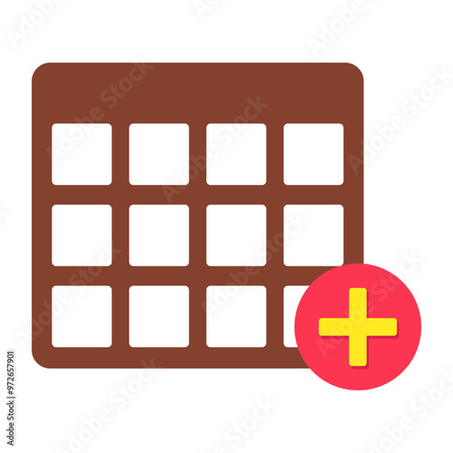 Trendy design icon of add schedule 