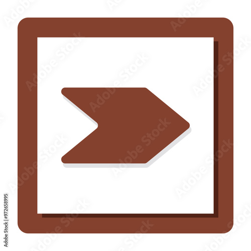 A trendy design icon of directional arrows