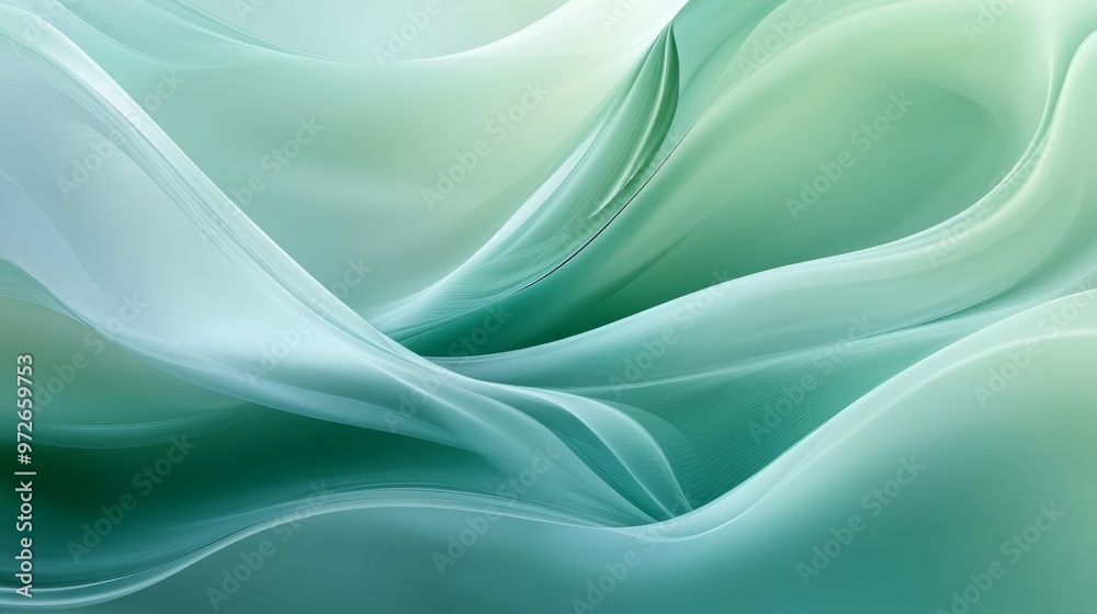 Fototapeta premium Abstract green and blue swirling background