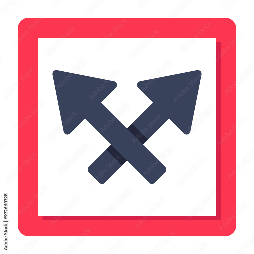 A trendy design icon of directional arrows A trendy design icon of directional arrows