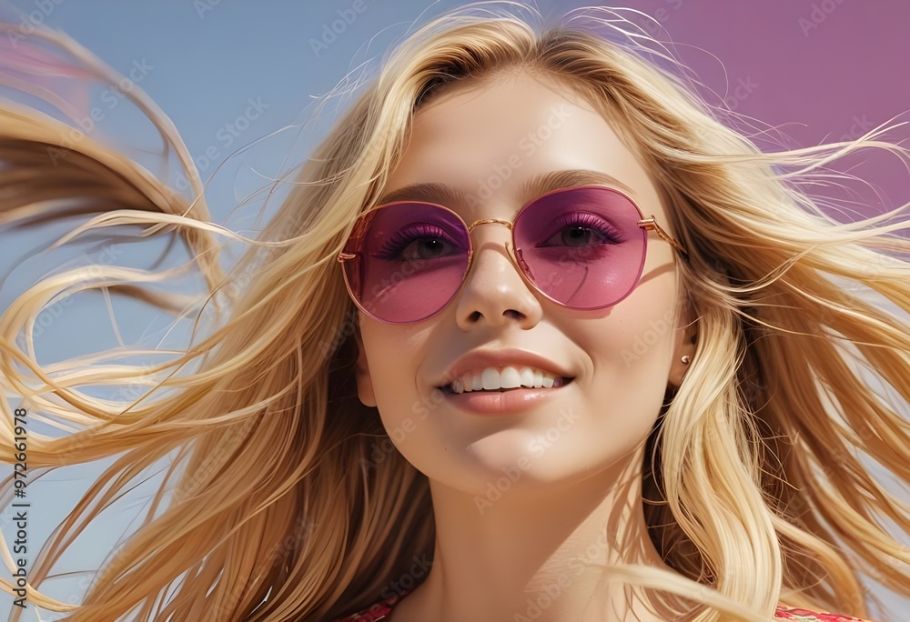 beautiful girl with glasses on vacation beautiful girl with glasses on vacation