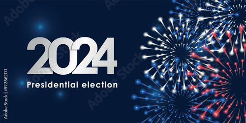 Presidential election 2024 United States, vector