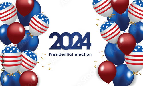 Presidential election 2024 United States, vector