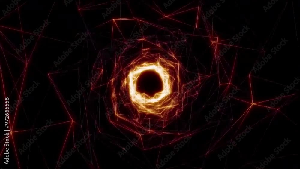 futuristic space tunnel vj footage