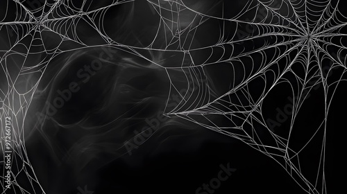 Halloween cobweb design in black and white, perfect for spooky decorations