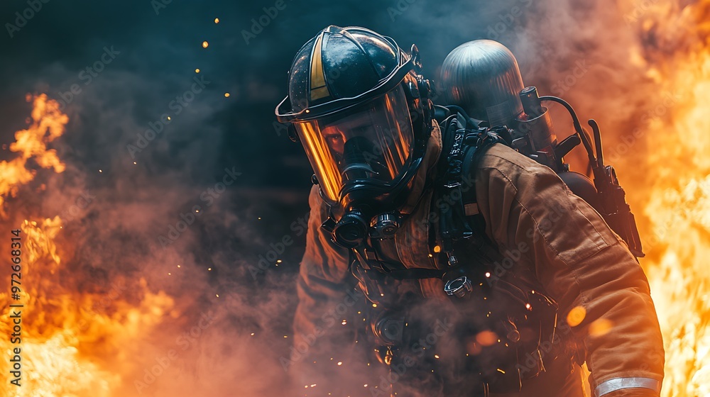 Firefighters are extinguishing a fire that is surrounded by flames. Firefighters are extinguishing a fire that is surrounded by flames.