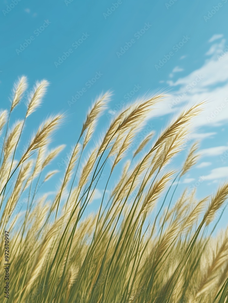 Gentle Breeze Sweeping Through Sunlit Grass Gentle Breeze Sweeping Through Sunlit Grass
