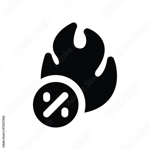 hot deal icon. vector glyph icon for your website, mobile, presentation, and logo design.