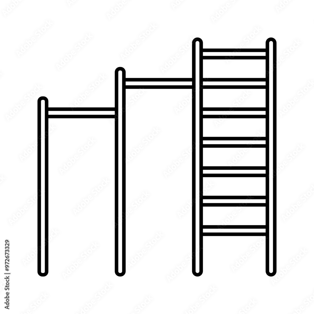 Horizontal bar line icon editable stroke vector sign Horizontal bar line icon editable stroke vector sign