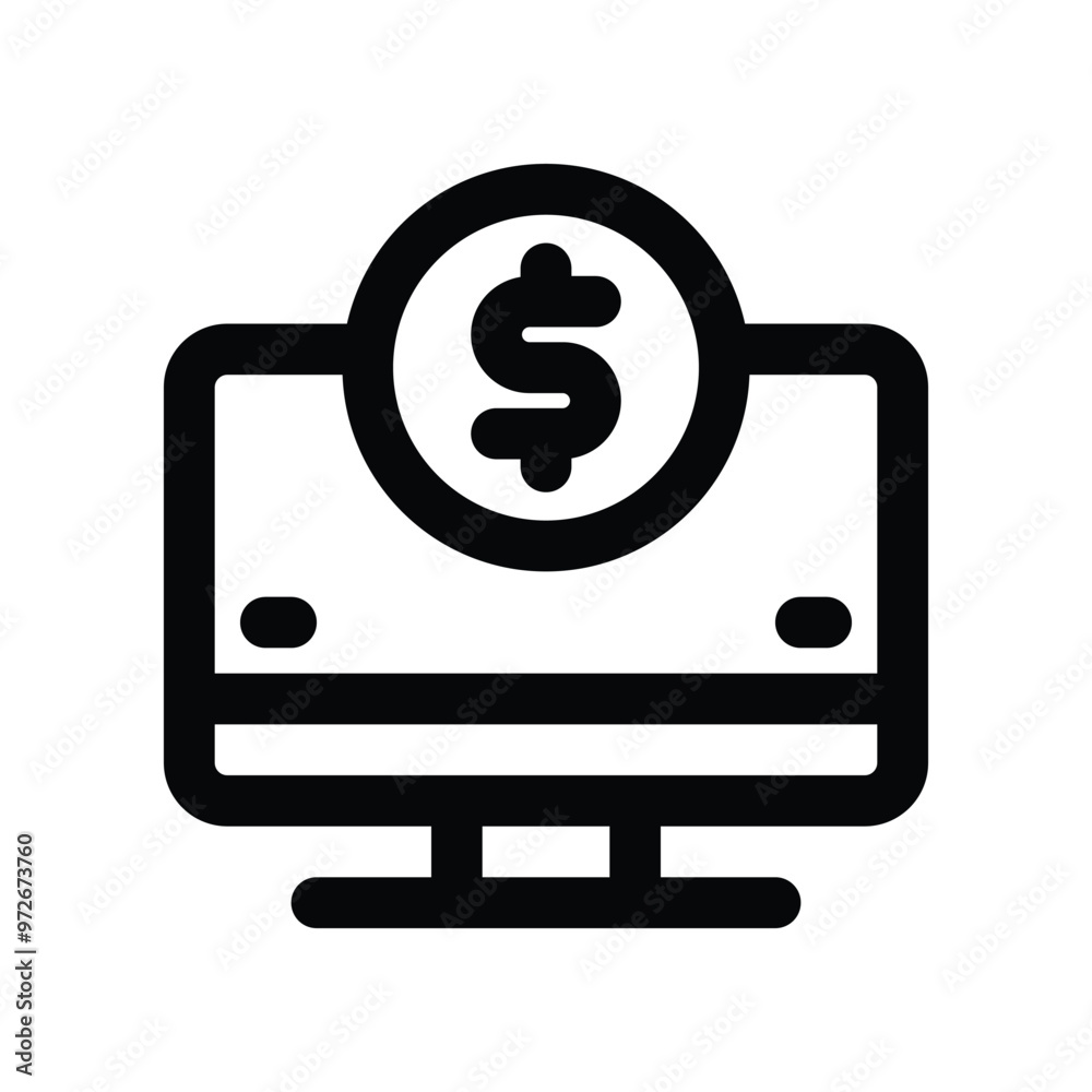 computer icon. vector line icon for your website, mobile, presentation, and logo design. computer icon. vector line icon for your website, mobile, presentation, and logo design.