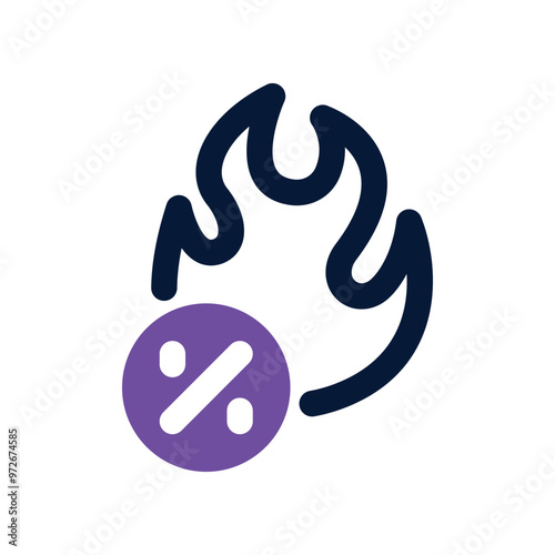 hot deal icon. vector dual tone icon for your website, mobile, presentation, and logo design.