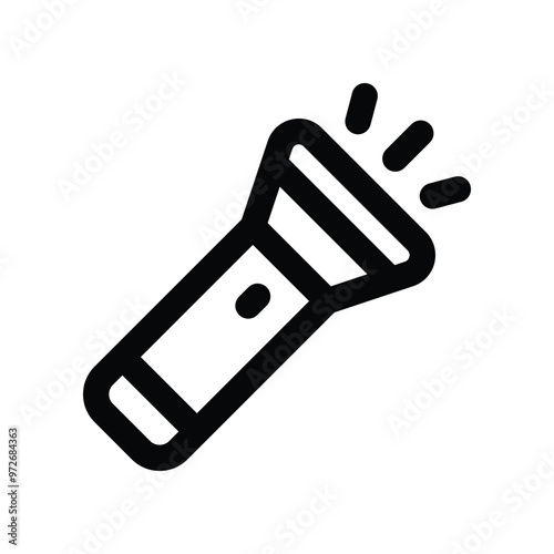 flashlight icon. vector line icon for your website, mobile, presentation, and logo design.