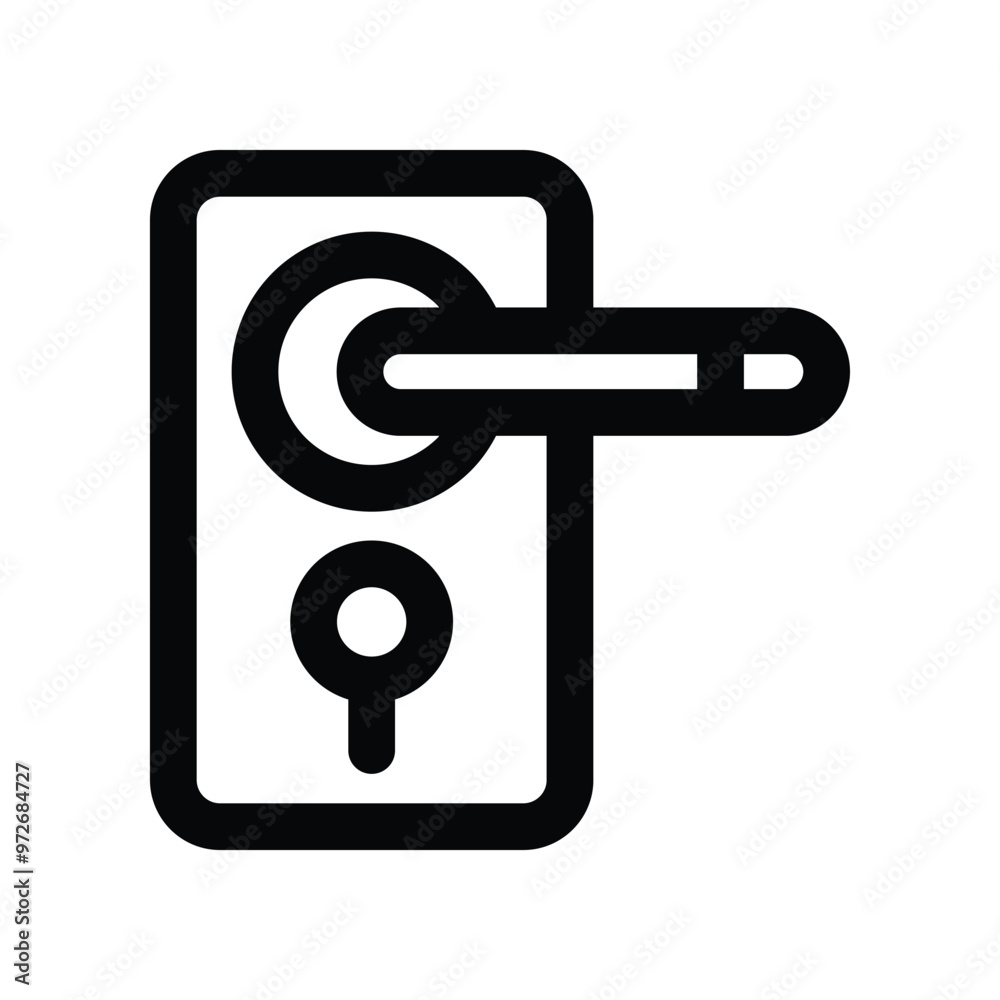 door knob icon. vector line icon for your website, mobile, presentation, and logo design. door knob icon. vector line icon for your website, mobile, presentation, and logo design.