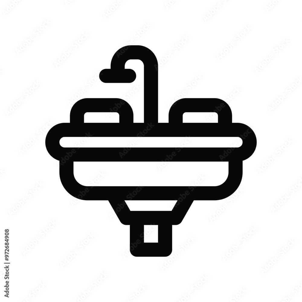 sink icon. vector line icon for your website, mobile, presentation, and logo design. sink icon. vector line icon for your website, mobile, presentation, and logo design.