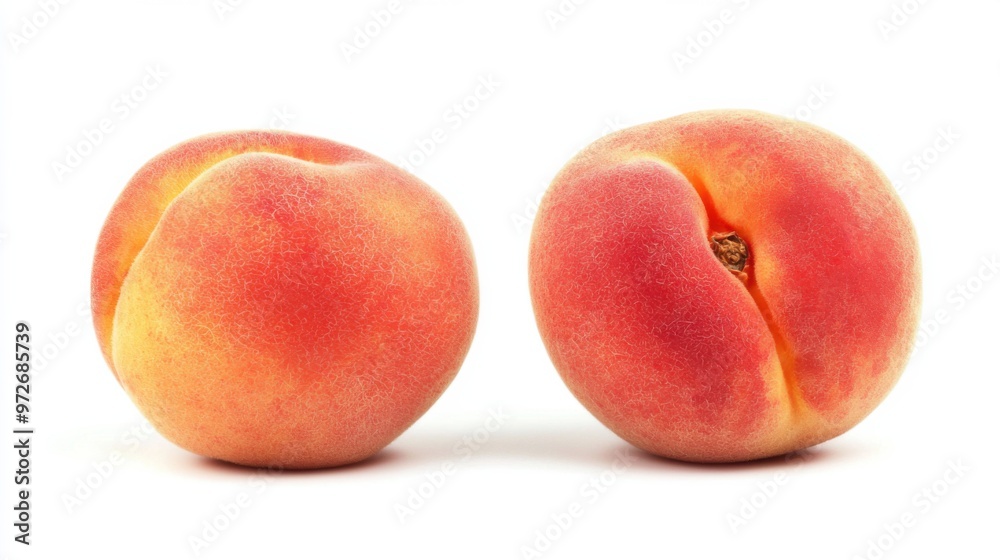 Ripe apricots and apricot half isolated on white background. Ripe apricots and apricot half isolated on white background.