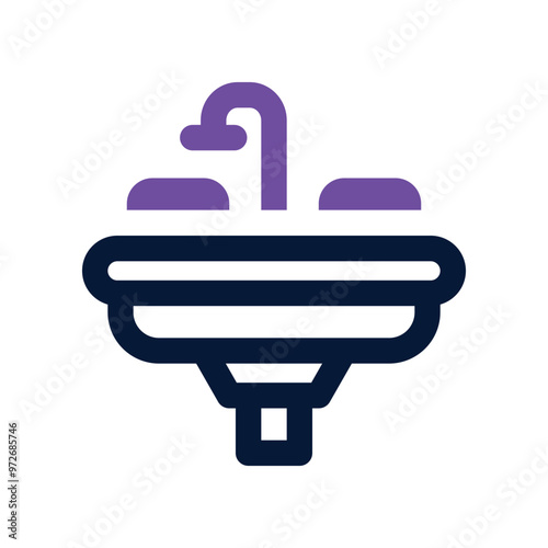 sink icon. vector dual tone icon for your website, mobile, presentation, and logo design.