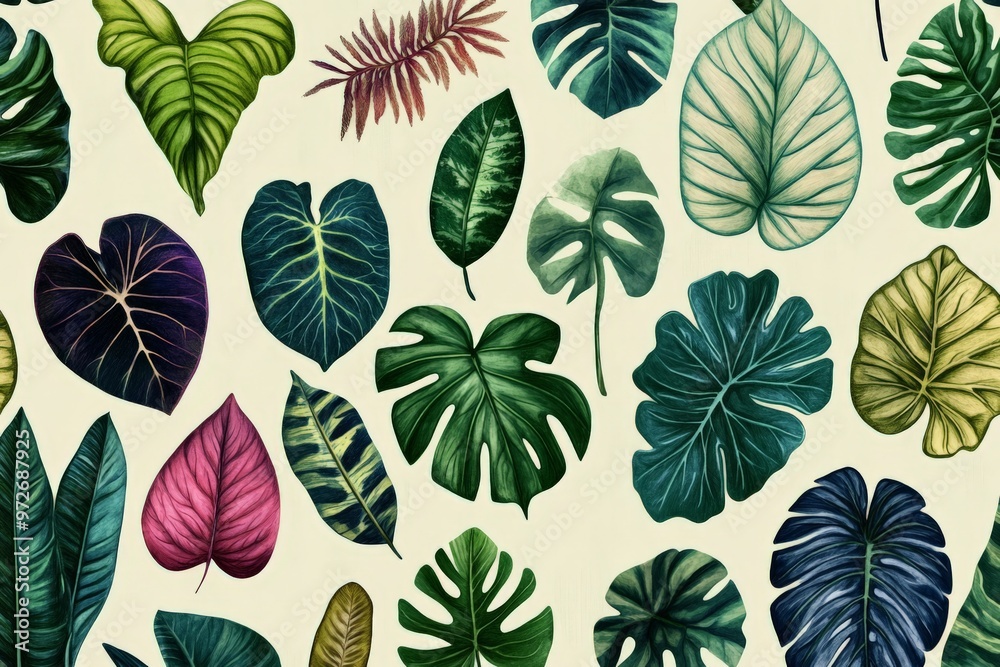 Tropical Leaves Pattern. Tropical Leaves Pattern.