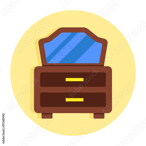 Premium design icon of vanity mirror 