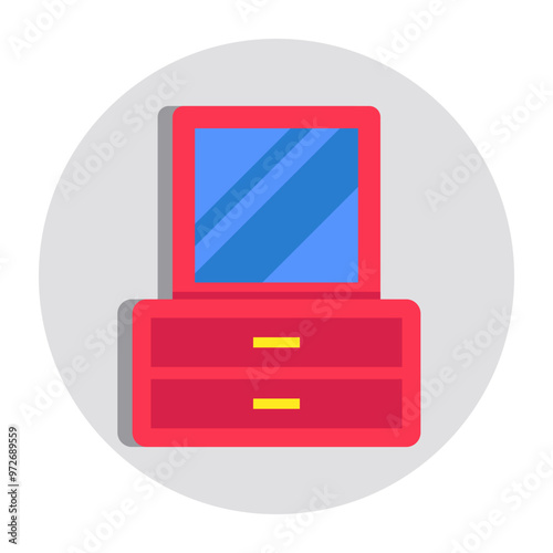 Premium design icon of vanity mirror 