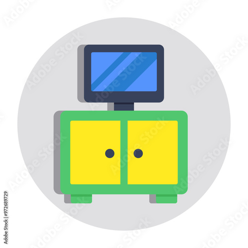 An icon design of nightstand