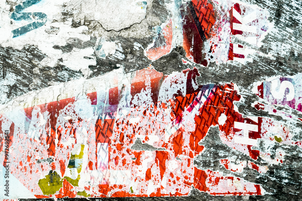 Fototapeta premium torn paper texture glued to the wall