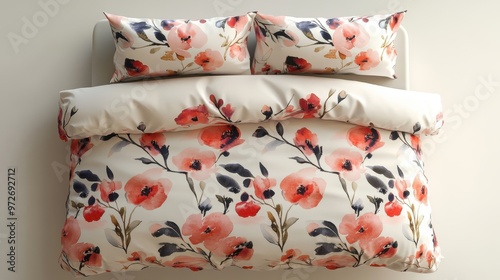 Beautiful floral bedding set featuring soft fabrics and vibrant colors, perfect for creating a cozy bedroom atmosphere.