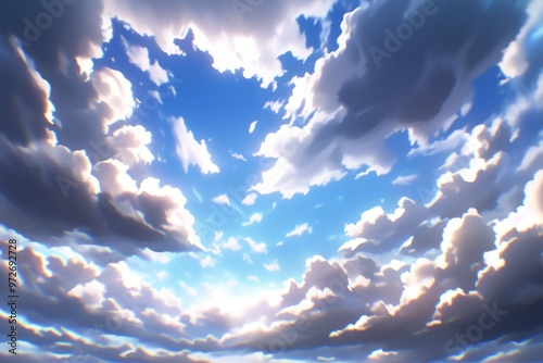 A vibrant anime wallpaper depicting a dramatic lightning storm, showcasing dynamic colors and striking visual effects