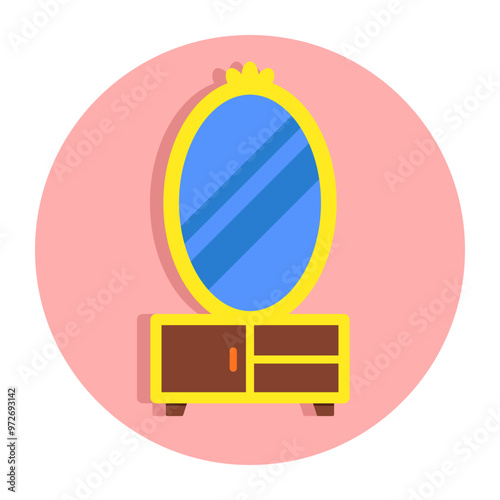 Premium design icon of vanity mirror 
