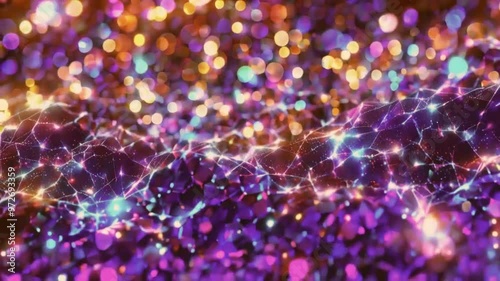 Wallpaper Mural Abstract Digital Art with Vibrant Bokeh Torontodigital.ca