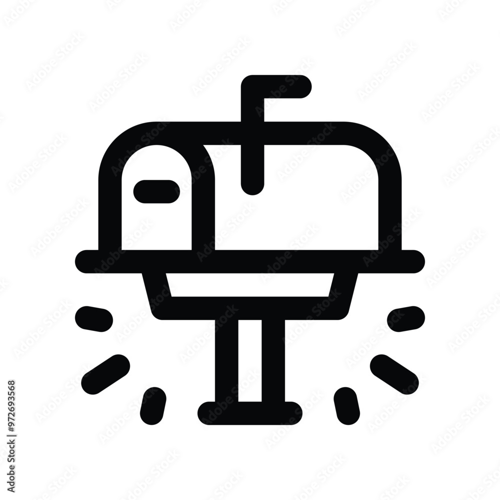 mailbox icon. vector line icon for your website, mobile, presentation, and logo design. mailbox icon. vector line icon for your website, mobile, presentation, and logo design.