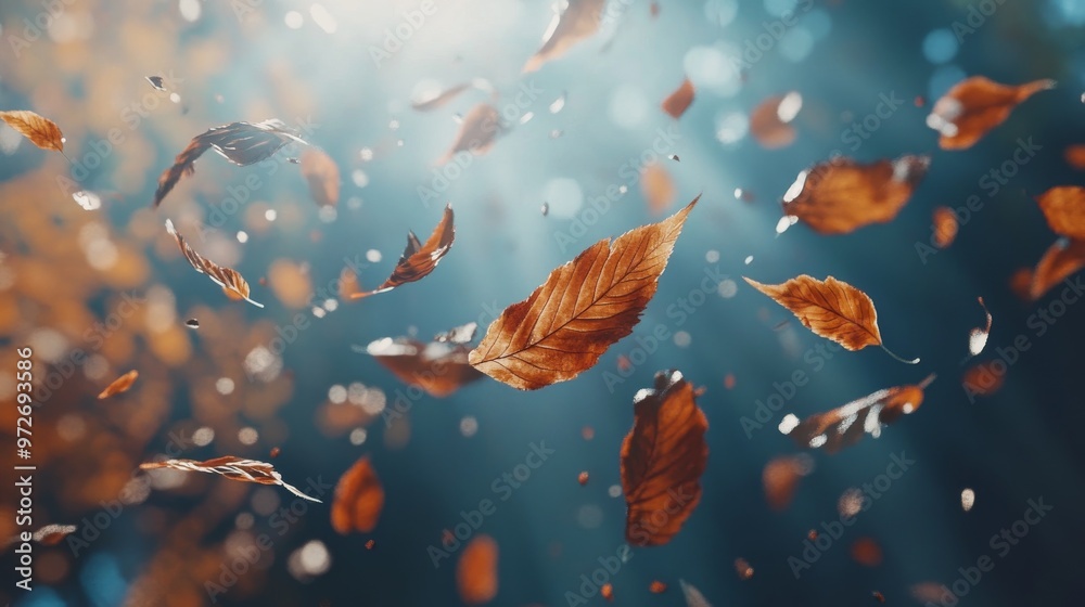 Cinematic Slow Motion of Autumn Leaves Falling Cinematic Slow Motion of Autumn Leaves Falling