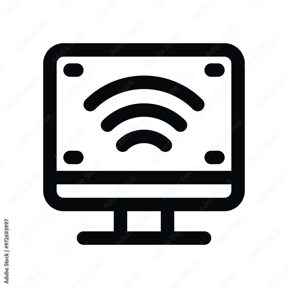 computer icon. vector line icon for your website, mobile, presentation, and logo design.