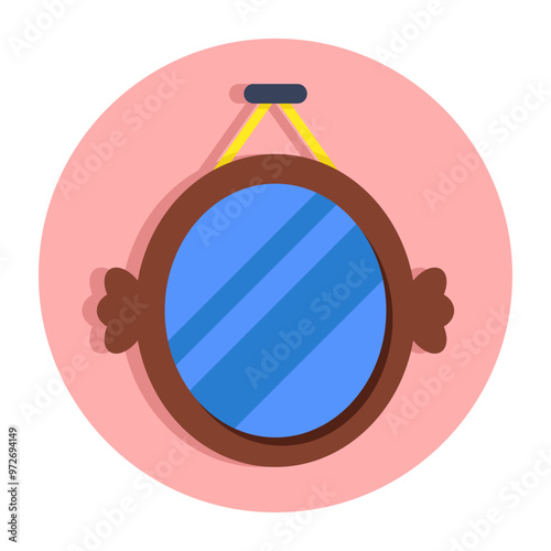 Premium design icon of vanity mirror 