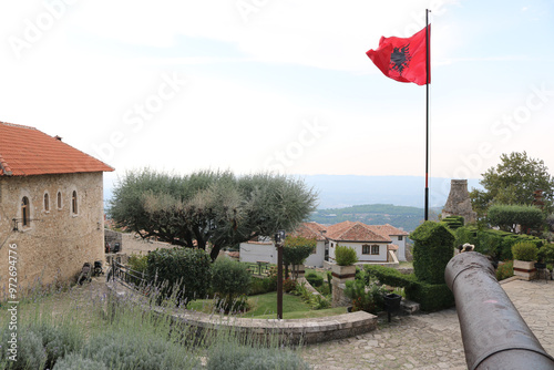 beautiful view in the town of Kruja photo