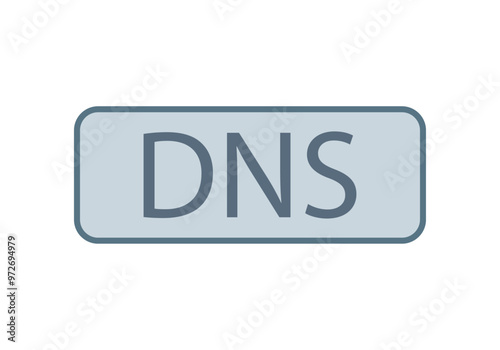 Cartel azul de DNS de internet